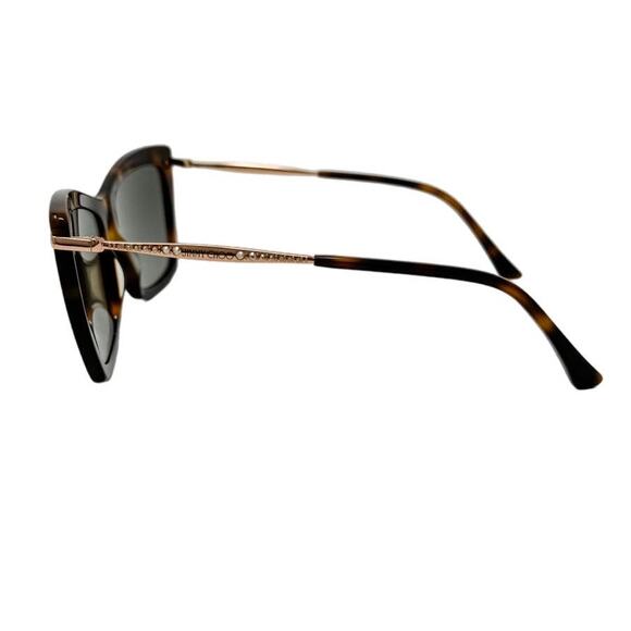 Jimmy Choo Sady Oversized Cat Eye Jeweled Tortoise & Rose Gold Sunglasses + case main image 4